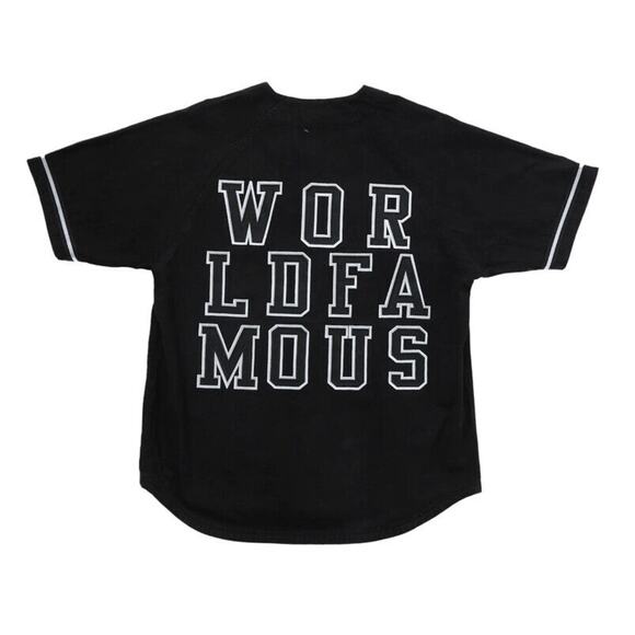 Supreme FW22 Denim Baseball Jersey Black Size Large New‎ - Picture 2 of 5